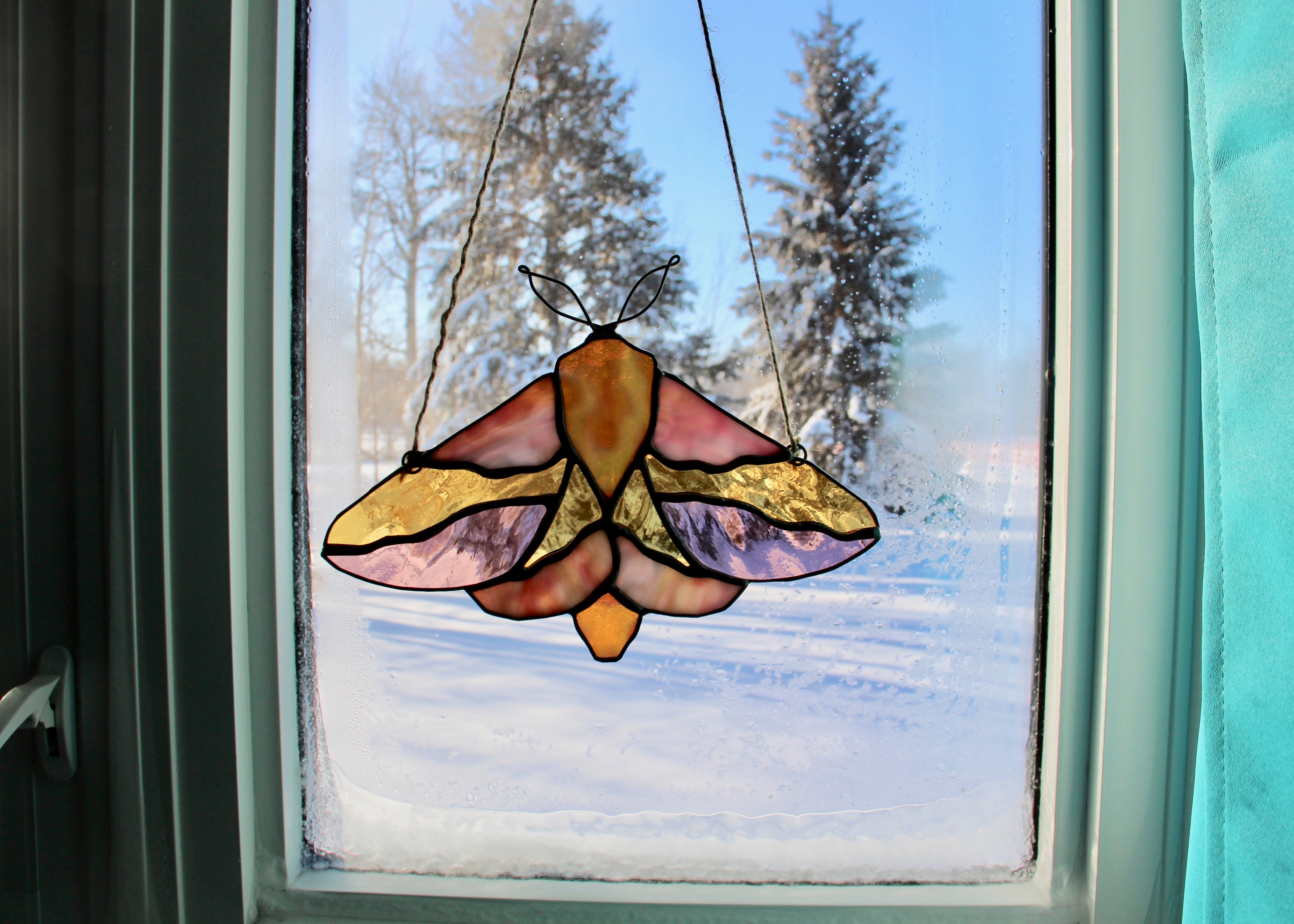 Stained Glass Pattern: Rosy Maple Moth Easy pdf