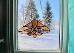Load image into Gallery viewer, Stained Glass Pattern: Rosy Maple Moth Easy pdf
