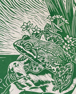 Load image into Gallery viewer, &#39;Columbia Spotted Frog&#39; lino print
