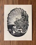Load image into Gallery viewer, &#39;Columbia Spotted Frog&#39; lino print

