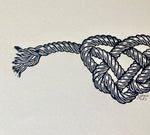 Load image into Gallery viewer, &#39;Love Knot&#39; lino print

