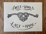 Load image into Gallery viewer, &#39;Love Knot&#39; lino print
