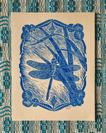 Load image into Gallery viewer, 'Green Darner Dragonfly' lino print
