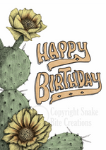 Load image into Gallery viewer, &#39;Happy Birthday&#39; Cacti Card
