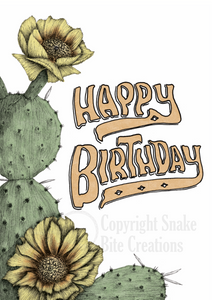 'Happy Birthday' Cacti Card