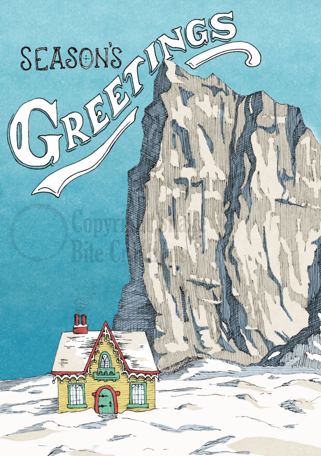 'Seasons Greetings' Cliff Card