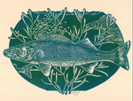 Load image into Gallery viewer, 'Walleye' lino print
