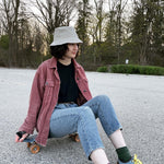 Load image into Gallery viewer, Bucket Hat: Pink + White
