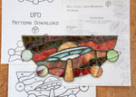 Load image into Gallery viewer, Stained Glass Pattern: UFO pdf
