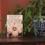 Load image into Gallery viewer, &#39;Happy Birthday&#39; Hibiscus Card
