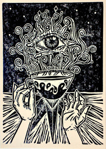tea reading mystical eye