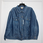 Load image into Gallery viewer, Painted Denim Jacket: Swallow in Flight
