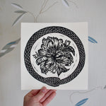 Load image into Gallery viewer, Snake &amp; Flower hand print
