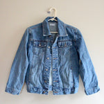 Load image into Gallery viewer, Painted Denim Jacket: White Flames

