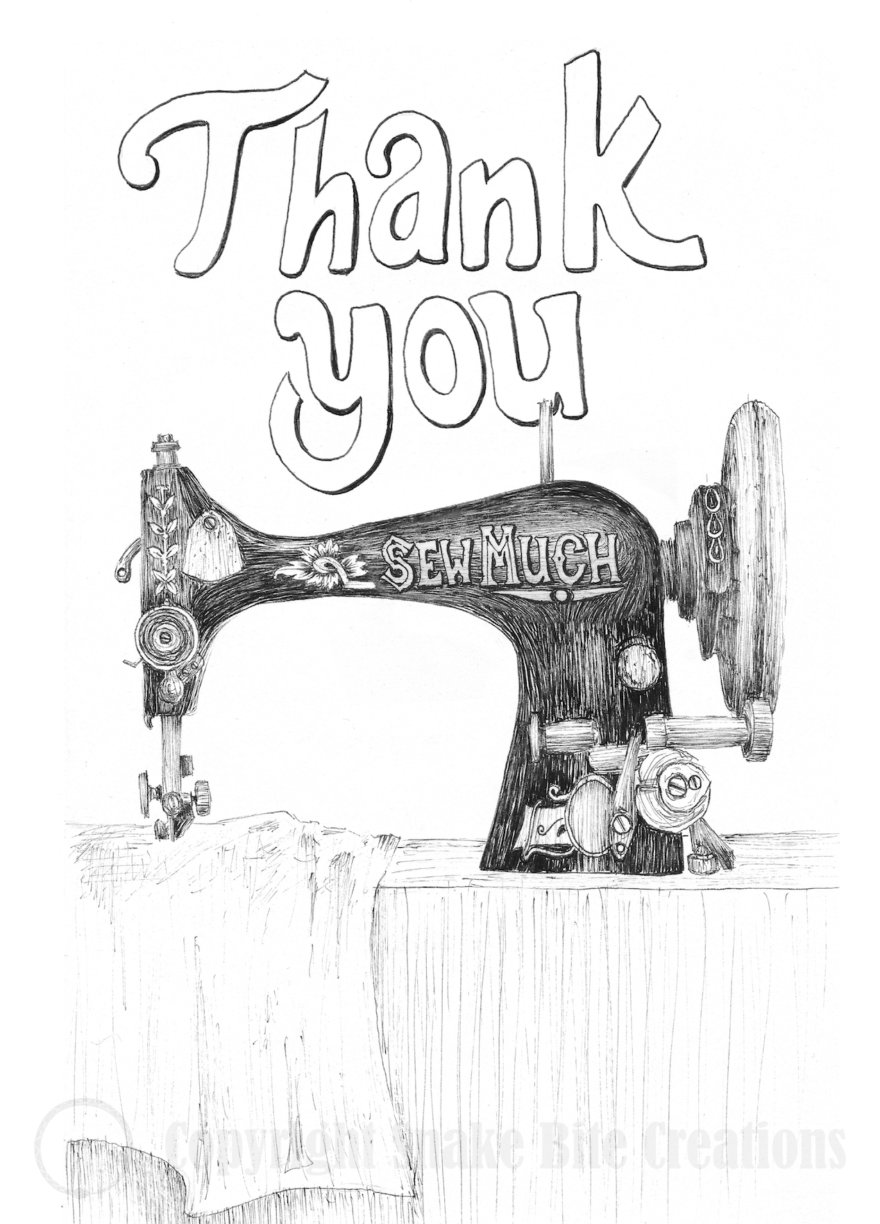 'Thank You Sew Much' Card