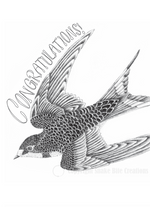 Load image into Gallery viewer, &#39;Congratulations&#39; Swallow Card
