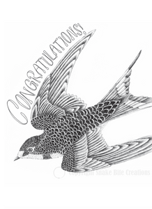 'Congratulations' Swallow Card