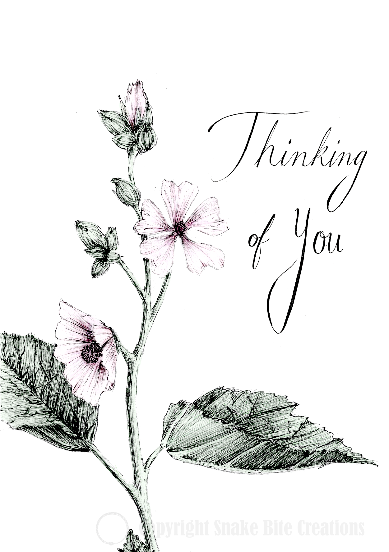 'Thinking of You' Flower Card