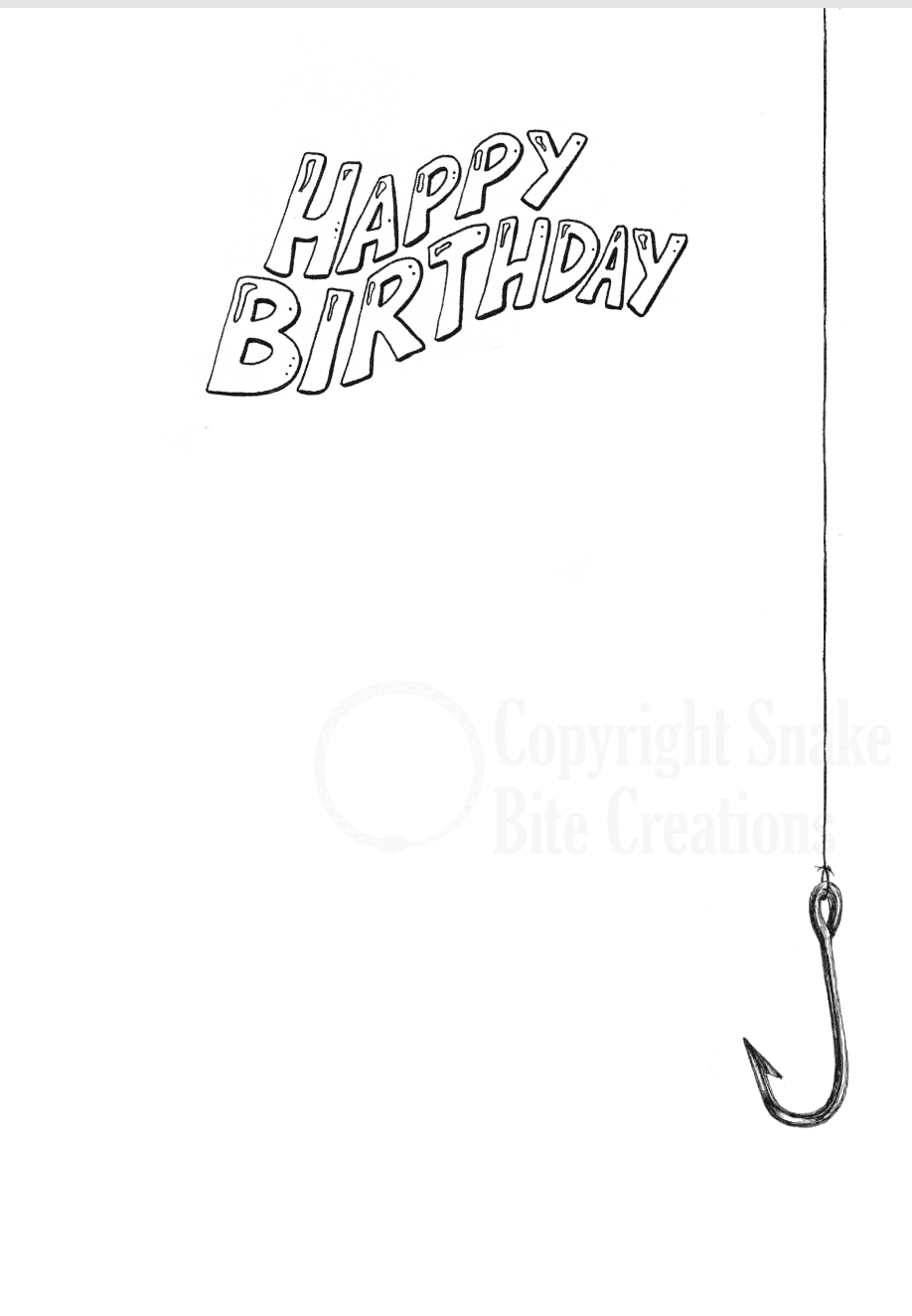 'Happy Birthday' Bass Fish Card