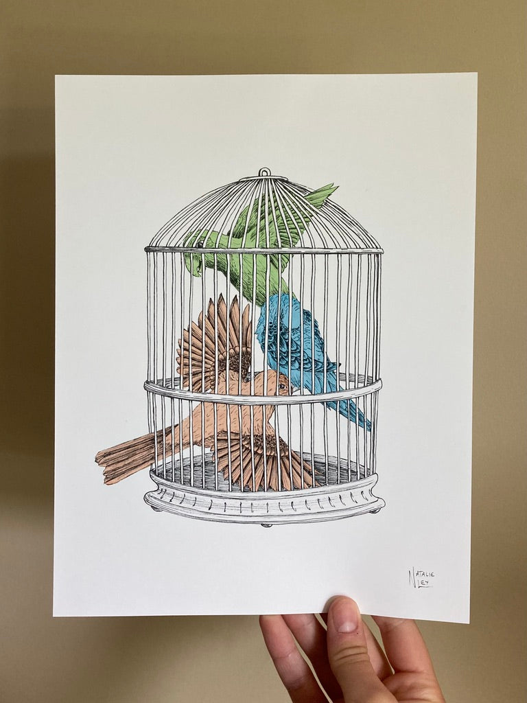 'Too Many Birds' Print
