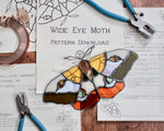Load image into Gallery viewer, Stained Glass Pattern: Wide Eye Moth pdf
